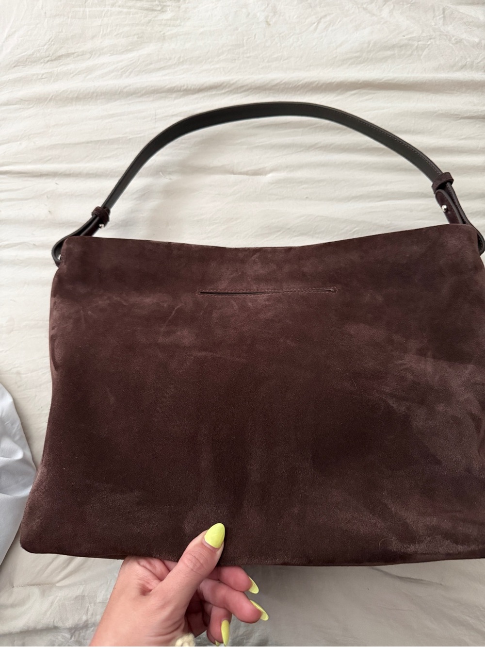 Mina baie harlow midi Suede Shoulder Bag - Picture 2 of 5